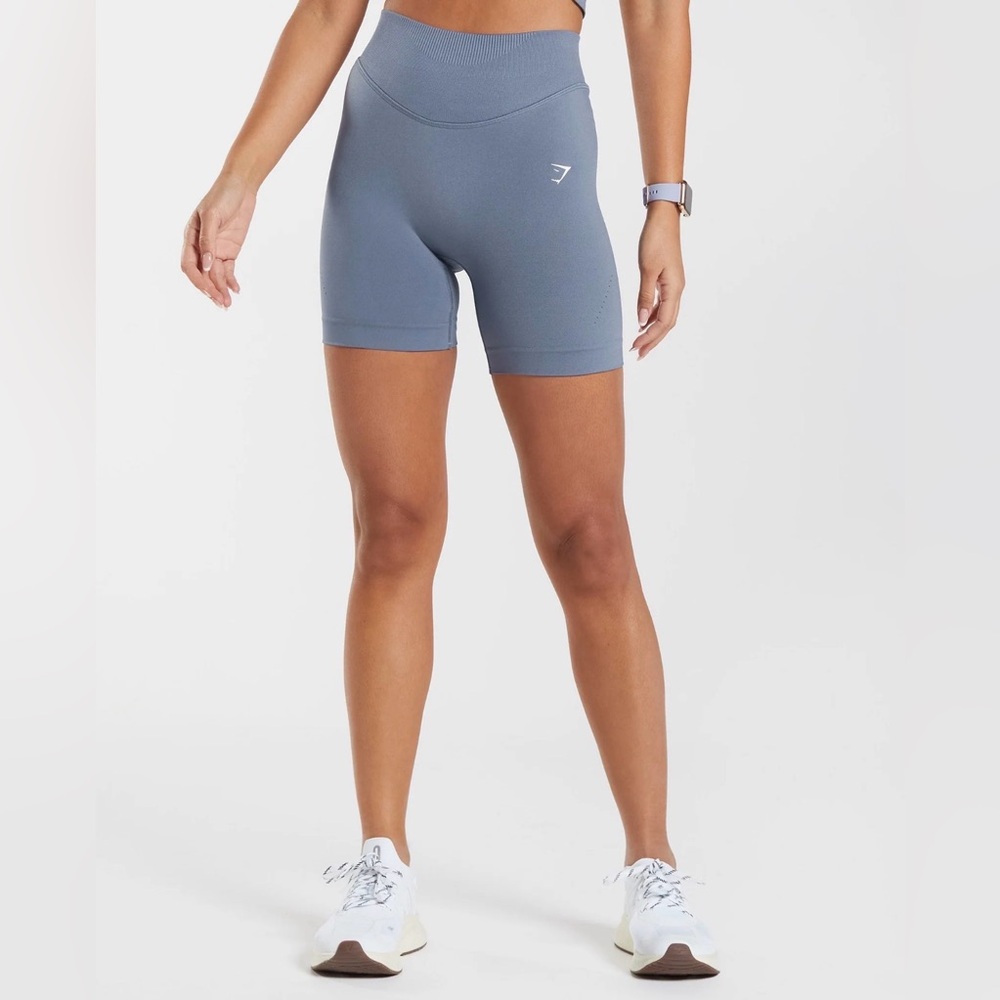 NWOT Gymshark Women's Slate Blue Bike Shorts